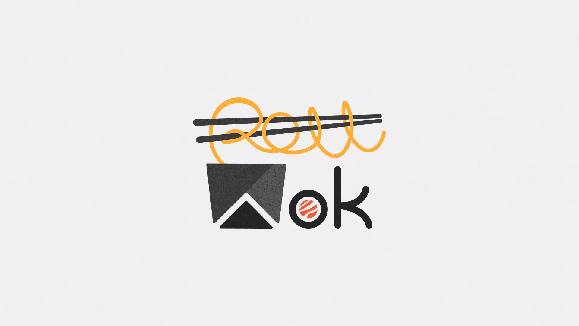 Разработка логотипа суши-бара «Roll Wok Club» в Горняке